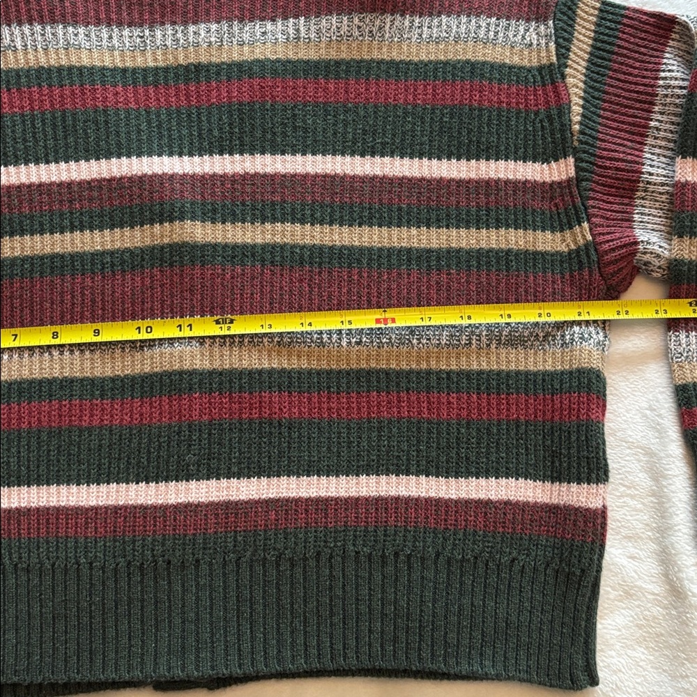 Marine Layer Striped V-Neck Cardigan Sweater M - Picture 6 of 8